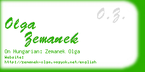 olga zemanek business card